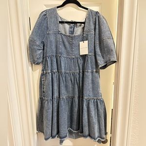 Tiered Denim Dress- Jacquie the Lable